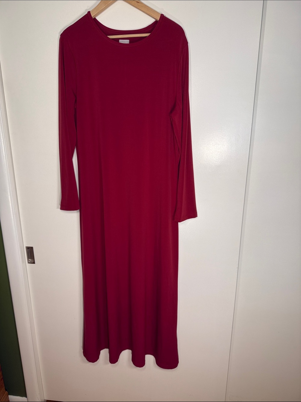 Chico's Long Sleeve Maxi Dress - Wine Size XL or 3
